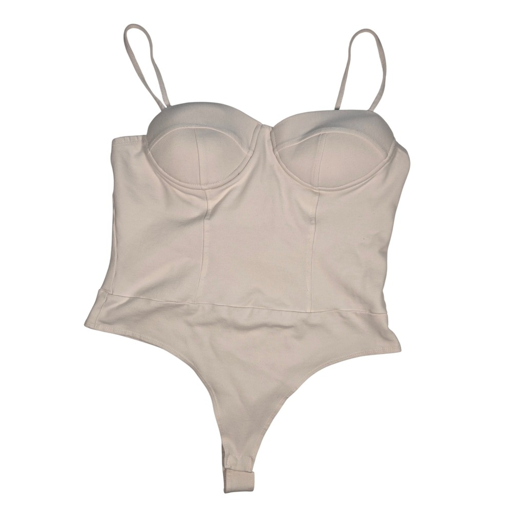 Keygen Corset Bodysuit Bustier Women Size L‎ White Festival Concert Club